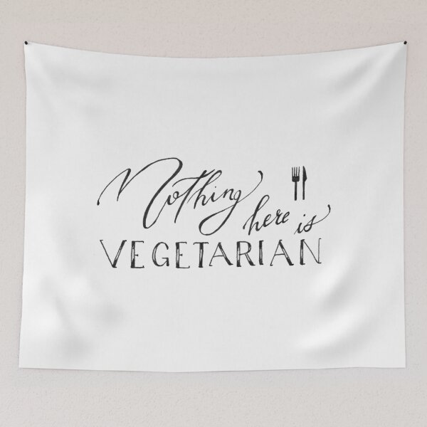 Item preview, Nothing here is vegetarian, black version designed and sold by Cinnamaldeide.