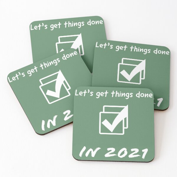 Item preview, Let's get things done in 2021 affirmation: Motivational, positive and inspiring quote designed and sold by TatianaLG.