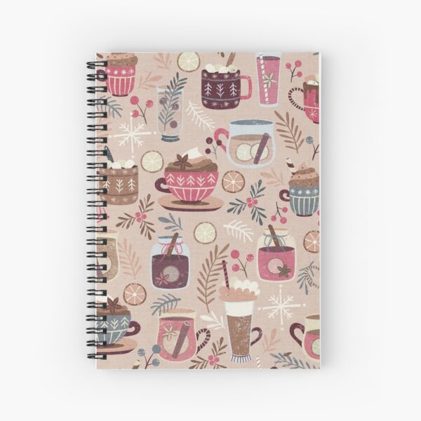 Festive Beverages Spiral Notebook