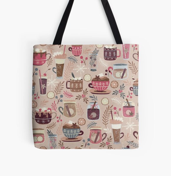 Festive Beverages All Over Print Tote Bag
