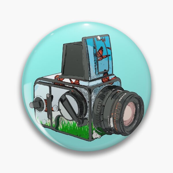 Item preview, Butterfly Hasselblad analog camera drawing designed and sold by AdotCOMB.