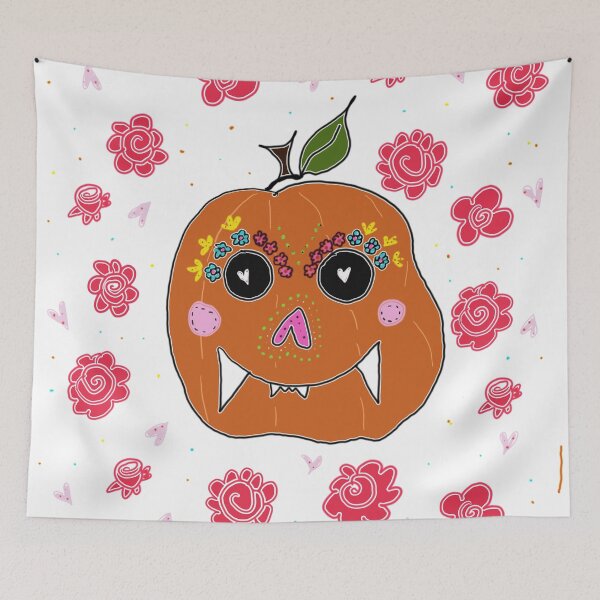Item preview, sugar skull pumpkin designed and sold by Lisa Casineau.