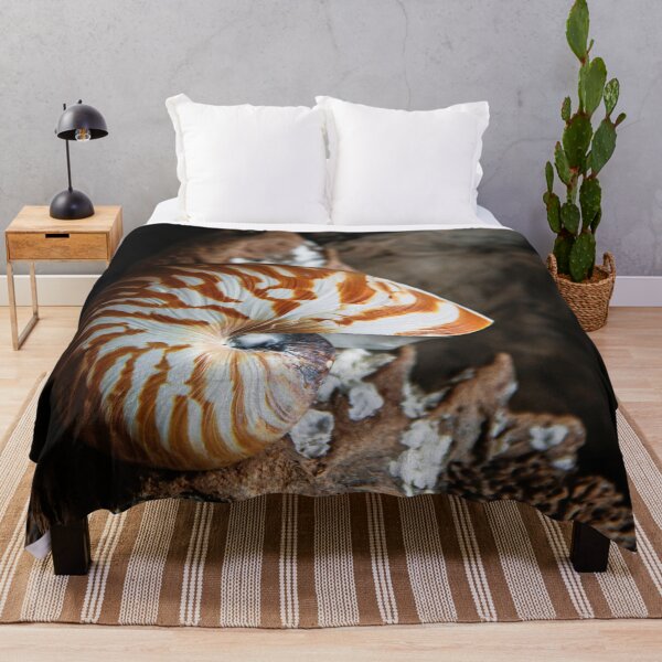 Chambered Nautilus Throw Blanket