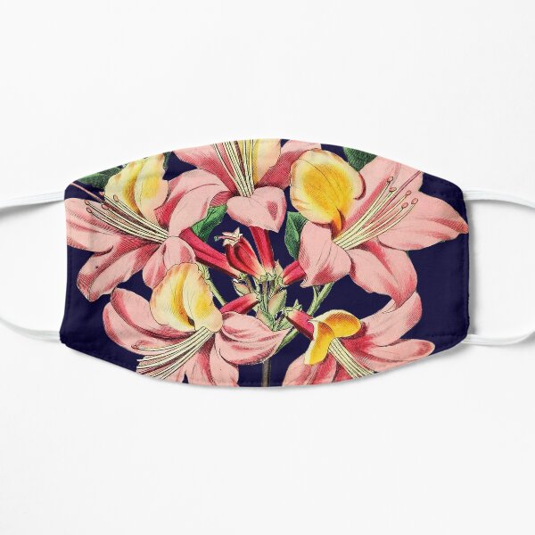 Changeable Pontic Azalea - Botanical Print Rhododendron Tsutsuji Pentanthera Flat Mask