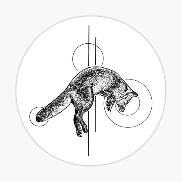 Jumping Fox Sticker
