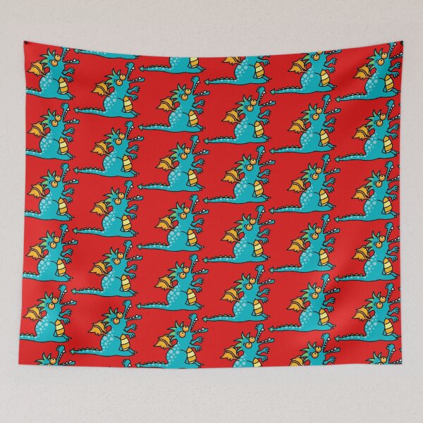 Item preview, Teal Cartoon Magic Dragon © fatfatin designed and sold by fatfatin.