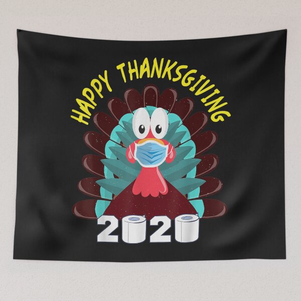 Item preview, Funny Happy Thanksgiving Turkey Face Mask Quarantine 2020 designed and sold by Bonifacio07.