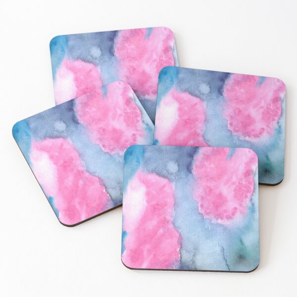 Item preview, Abstract watercolor in magenta, blue tones and turquoise designed and sold by nabeArtist.
