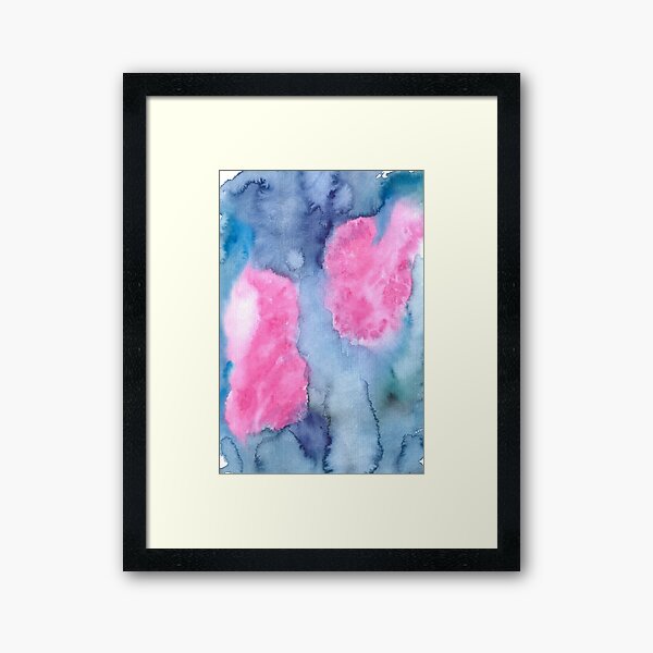 Item preview, Abstract watercolor in magenta, blue tones and turquoise designed and sold by nabeArtist.