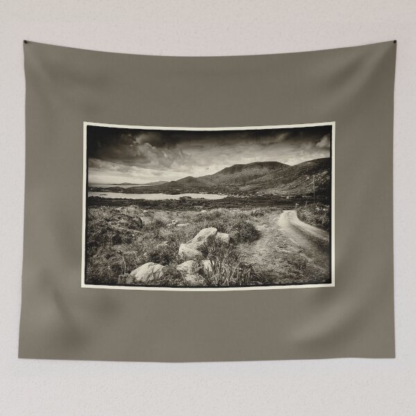 Item preview, Beara Peninsula Bantry Bay West Cork Irish Boreen Mountain Seascape Art Print designed and sold by ROADTROOPER.