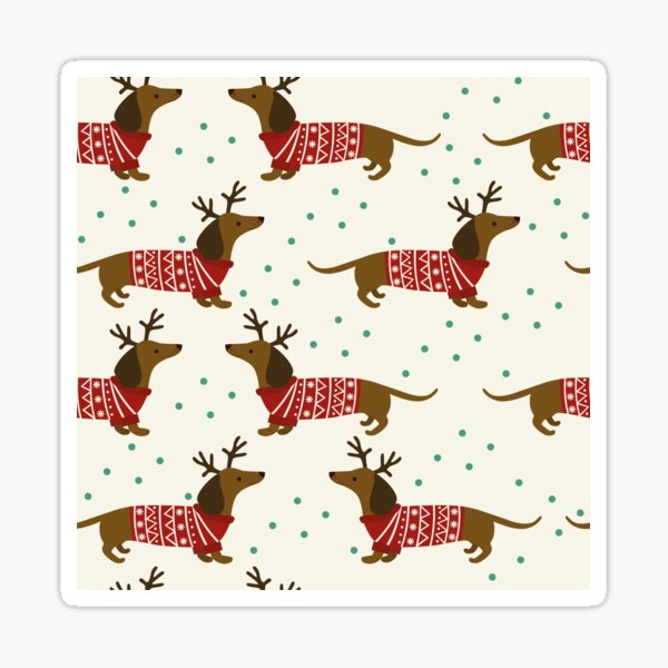 Item preview, Christmas Pattern of dachshund designed and sold by Phoca Mobil.