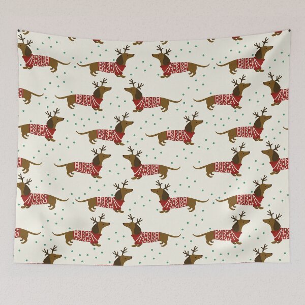 Item preview, Christmas Pattern of dachshund designed and sold by Phoca Mobil.