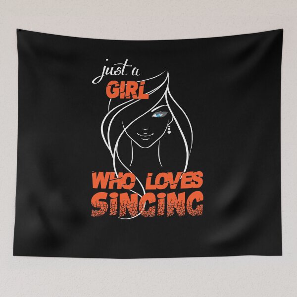 Item preview, Just a Girl Who Loves Singing  designed and sold by HeroTee.