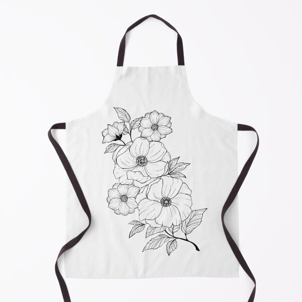Item preview, Black and white graphic flowers designed and sold by forestmagic.