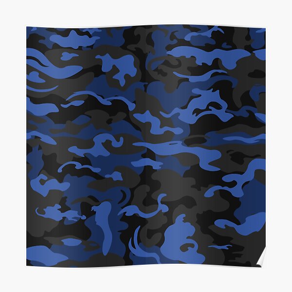 vegetariano cráneo Zanahoria Camo Style - Black Blue Camouflage" Poster for Sale by rclwow | Redbubble