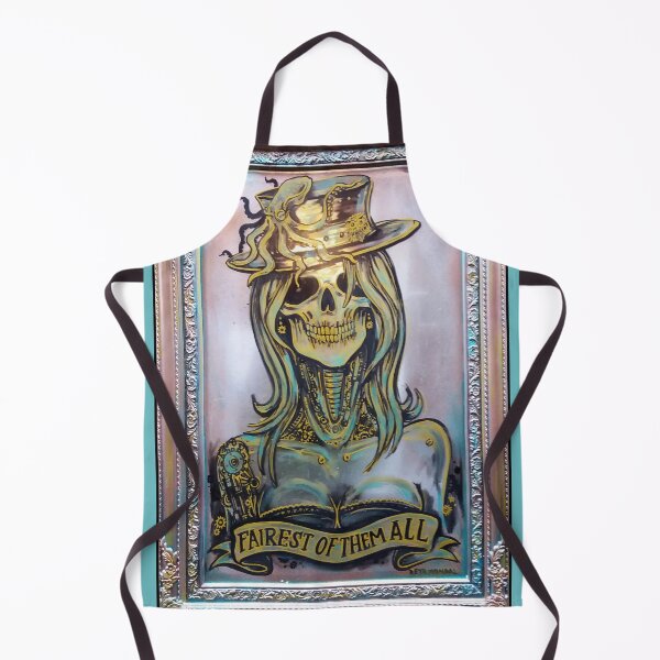 Item preview, Steampunk Skull Lady Mirror Artwork designed and sold by RetroVandal.