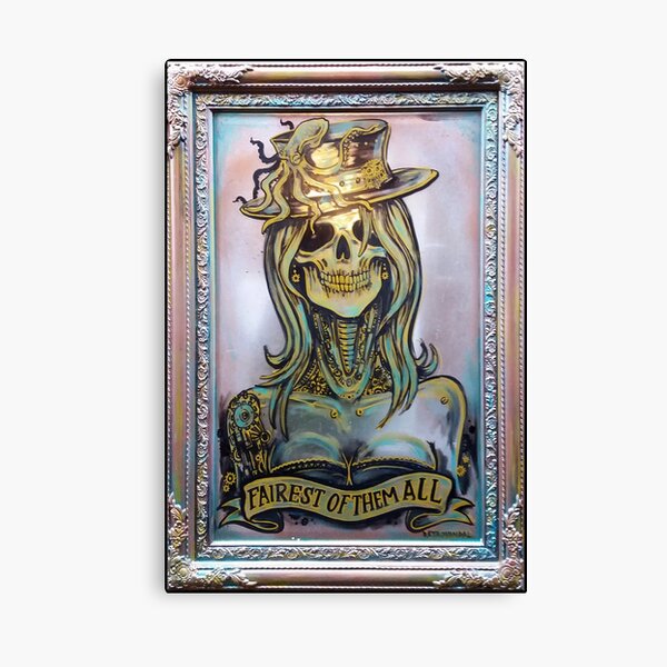 Item preview, Steampunk Skull Lady Mirror Artwork  designed and sold by RetroVandal.