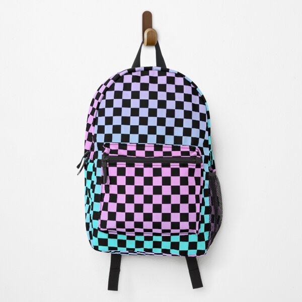 Blue Checkered Backpack 