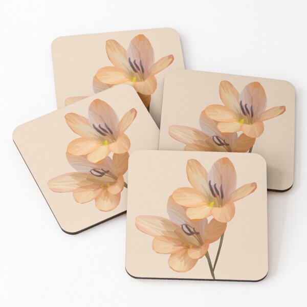 Item preview, Geometrical Orange Flowers designed and sold by ErinFCampbell.