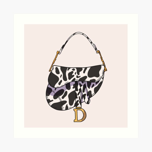 Y2k Cow Print Saddle Handbag Art Print