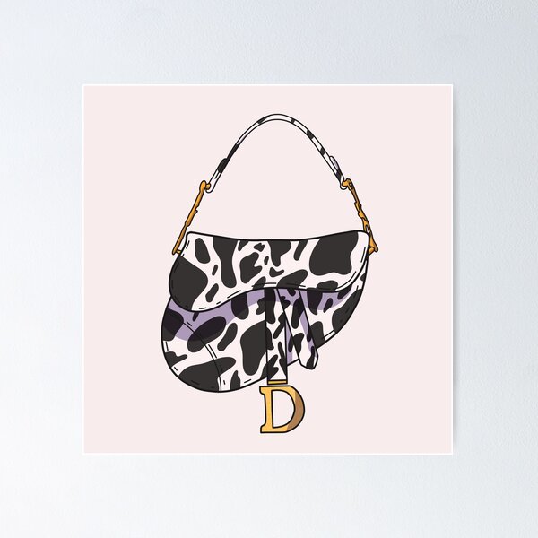 Y2k Cow Print Saddle Handbag Poster