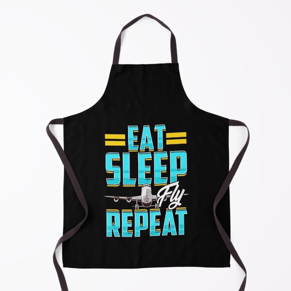Item preview, Eat Sleep Fly Repeat Airplane Pilot Aviation Pun designed and sold by perfectpresents.