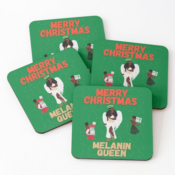 Item preview, Merry Christmas Melanin Queen designed and sold by DiverseMerch.