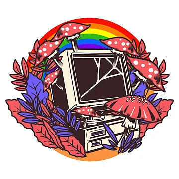 Artwork thumbnail, Psychedelic Old Computer by Ruthria