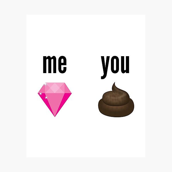 Diamond Emoji Photographic Prints Redbubble - roblox diamonds poop