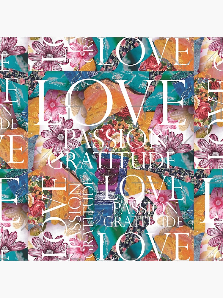 Love, Passion Gratitude Patchwork by MyMadMerch