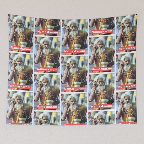 Item preview, Swag Swami Namaskaram greeting  designed and sold by Chill-Indian.