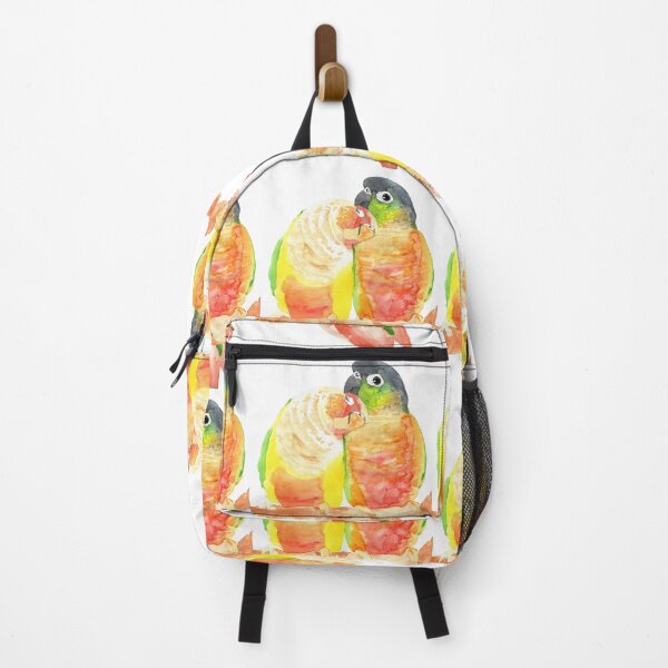 Item preview, Green-cheeked conure lover watercolor designed and sold by L'Atelier Oranjade.