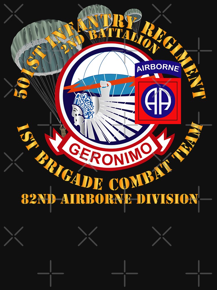"501st Infantry Regt - 1st Bde Cbt Tm - 82nd Abn Div" T-shirt for Sale ...