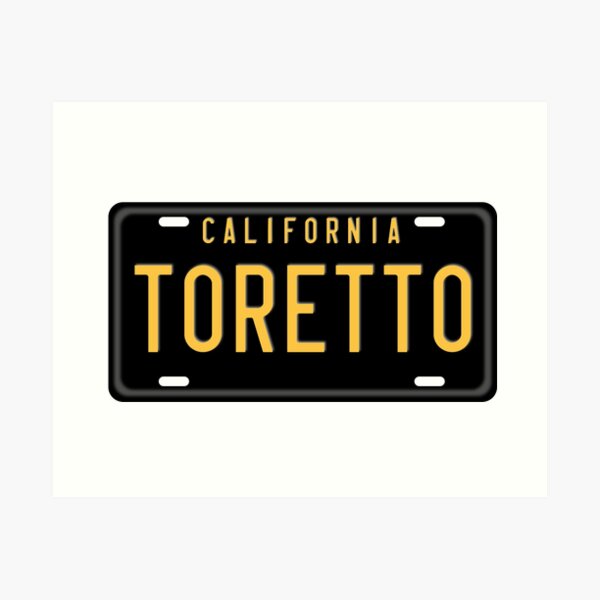 La plaque d'immatriculation de la plaque d'immatriculation Toretto Fast And The Furious Impression artistique