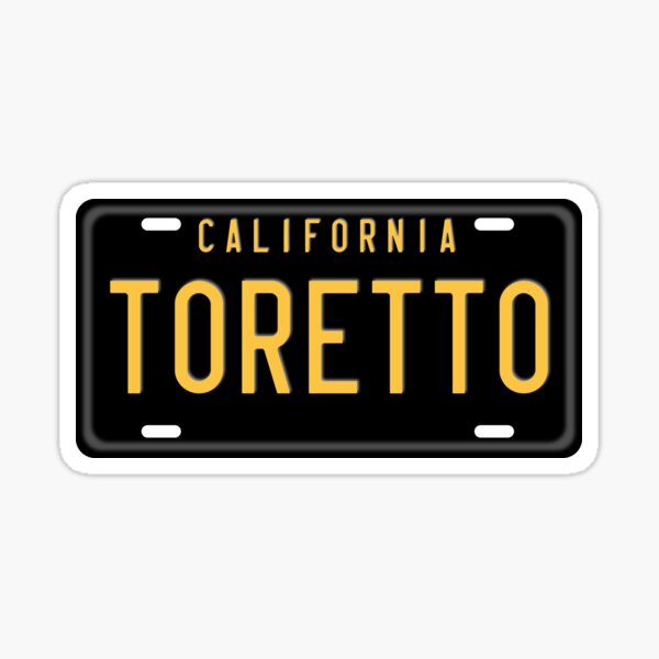 The Fast And The Furious Toretto License Plate Number Plate Sticker