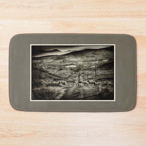 Item preview, Sheep on Irish Country Road Beara Peninsula Art Print designed and sold by ROADTROOPER.