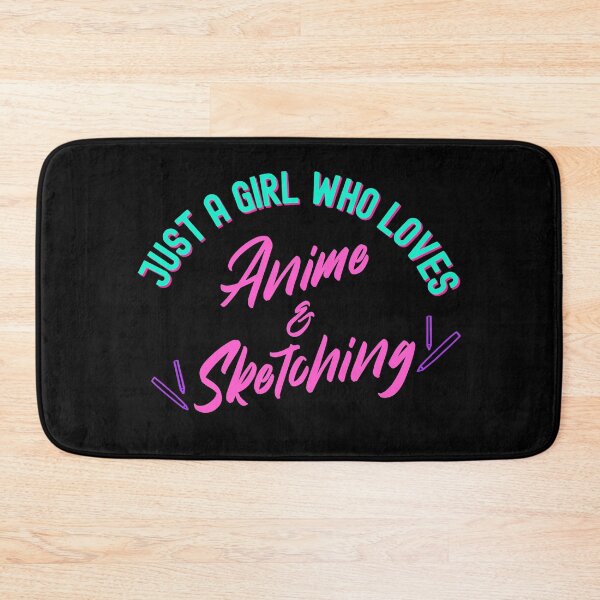 Item preview, Just a girl who loves Anime and Sketching | Pink and Blue Neon lighting Style Christmas 2020 Gift for Mom, Sister, I Love Sketching-Drawing And Anime designed and sold by ibeargifts.
