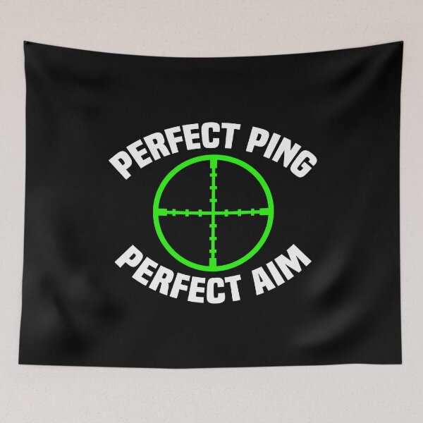 Item preview, Perfect Ping Perfect Aim Gaming Gift Design designed and sold by Nessshirts.