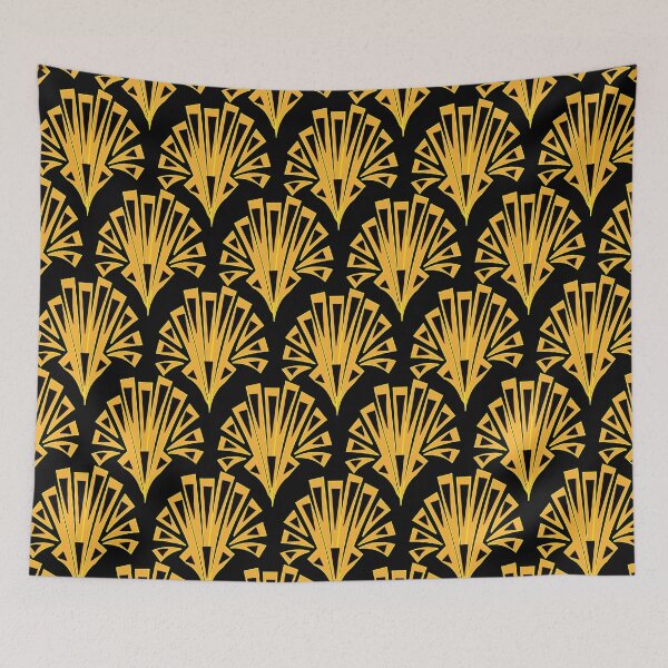 Item preview, yellow geometric shells designed and sold by rysunki-malunki.