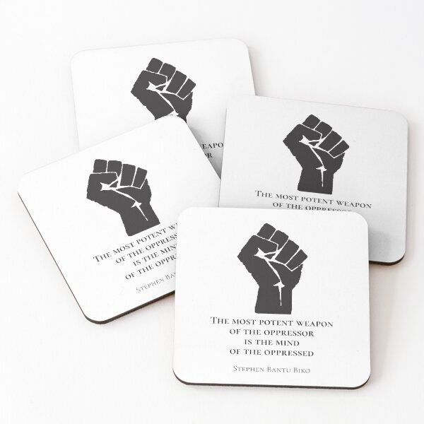 Item preview, A Fist, and a Steve Biko Quote on Oppression designed and sold by happycoders.