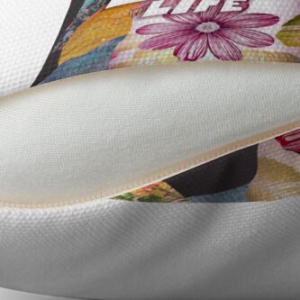 Alternate view of Lovin' Life Patchwork Floor Pillow