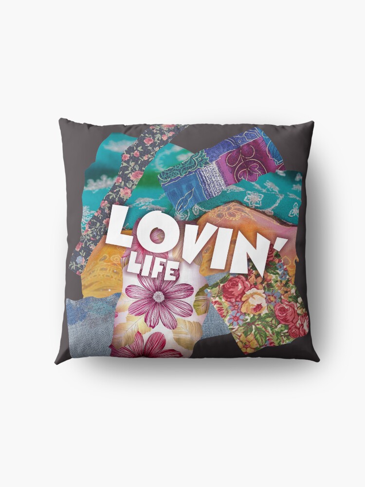 Alternate view of Lovin' Life Patchwork Floor Pillow