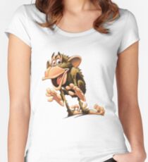 Funny Monkey Women's Fitted Scoop T-Shirt