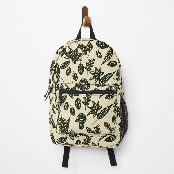 Item preview, Black leaves pattern filled with abstract dashes designed and sold by Elemesca.
