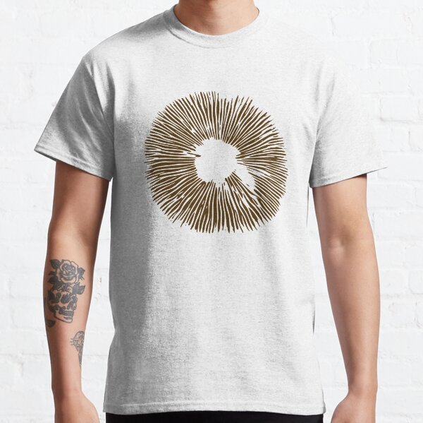 Mycology Mushroom Spore Print Stencil Classic T-Shirt