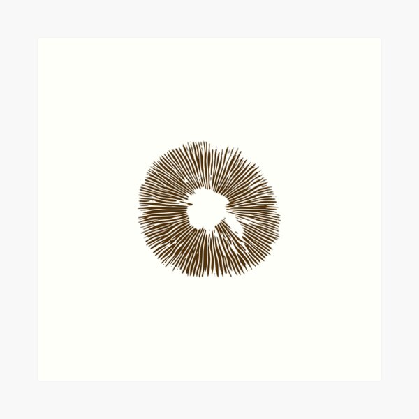 Mycology Mushroom Spore Print Stencil" Art Print By Shirteez | Redbubble