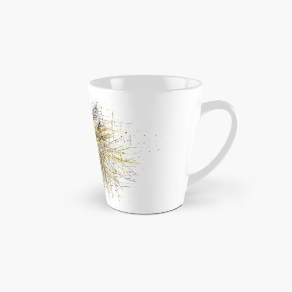 colourful pendrawing of a cat Tall Mug