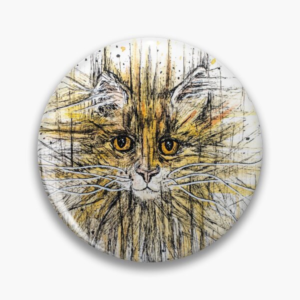 Item preview, colourful pendrawing of a cat designed and sold by Ateliersaskia.