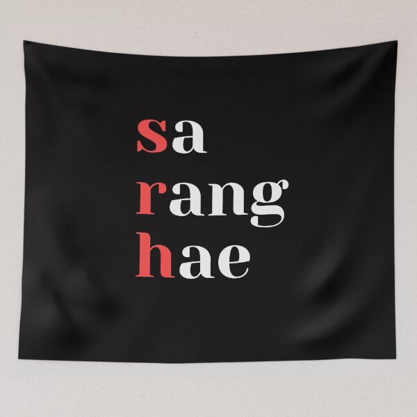 Item preview, korean word saranghae I love you designed and sold by arorar.