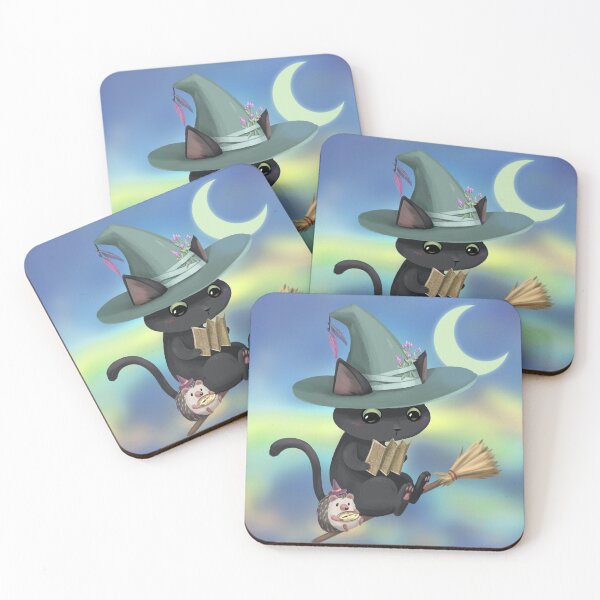 Item preview, Directionally Challenged Cat and Hedgehog Witches designed and sold by Pameloo.